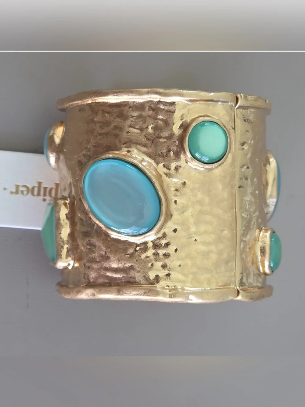 Piper K gem embellished wide gold spring cuff
NWOT - Picture 4 of 4